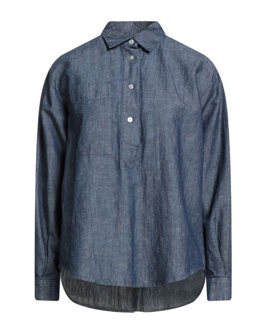 Barba Napoli Blue Top Cotton, Linen