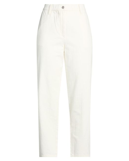 Eileen Fisher White Ivory Jeans Organic Cotton