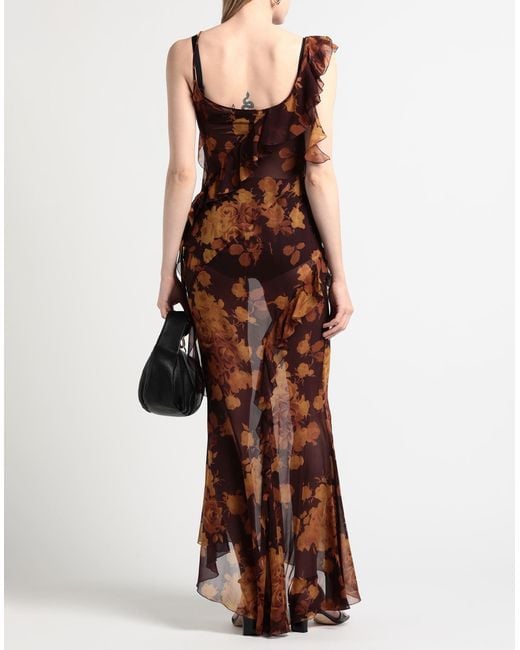 Robe longue Alessandra Rich en coloris Brown