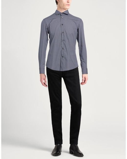 Ferragamo Blue Shirt Cotton for men