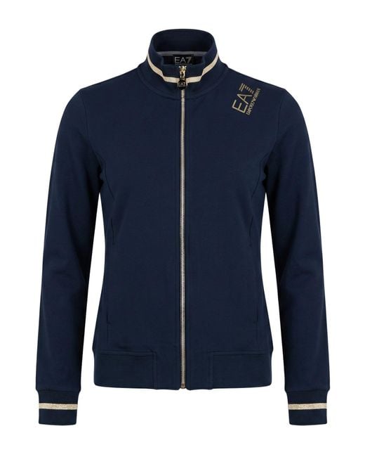 EA7 Blue Tracksuit Cotton, Elastane