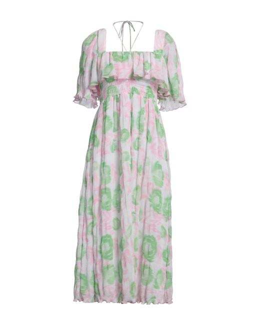 Ganni White Midi Dress