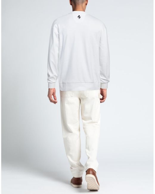 Ferrari White Sweatshirt for men