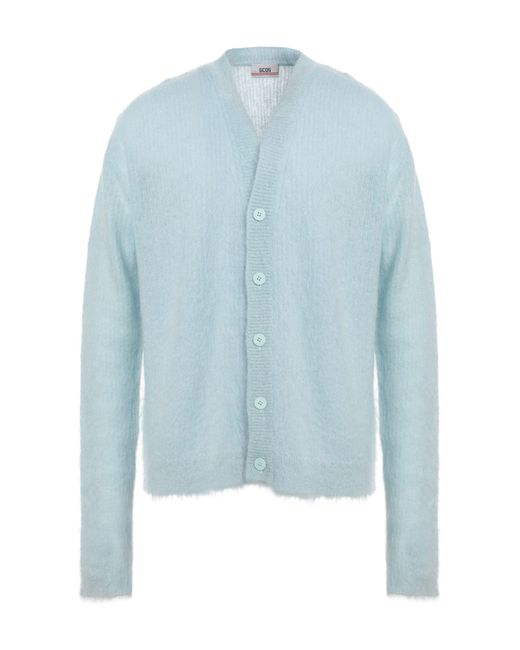 Gcds Blue Sky Cardigan Mohair Wool, Polyamide, Wool for men