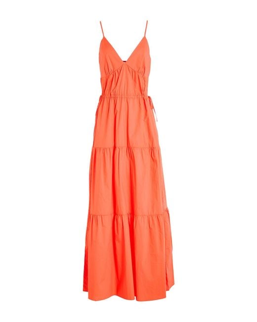 SKILLS & GENES White Maxi Dress Cotton