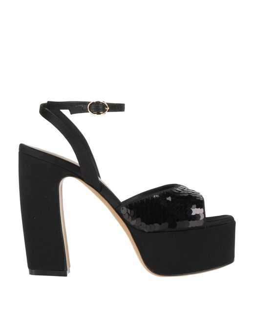 Roberto Festa Black Sandals Textile Fibers