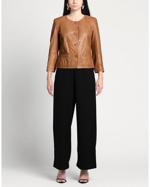 Bully Brown Camel Jacket Leather