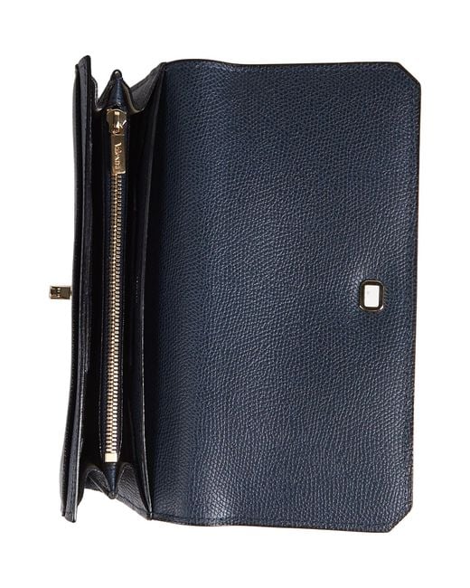 Valextra Blue Wallet