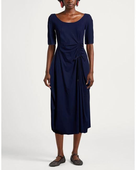 High Blue Midnight Midi Dress Nylon, Elastane
