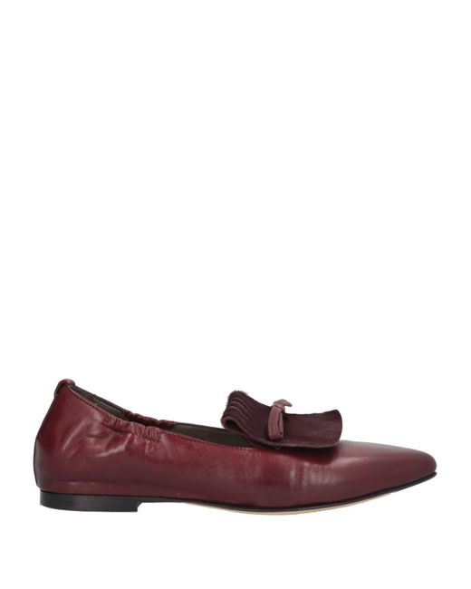Triver Flight Purple Burgundy Loafers Leather
