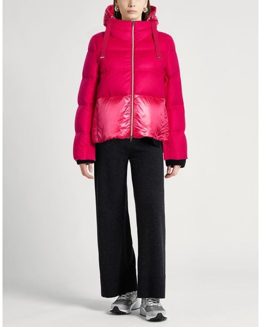 Herno Pink Puffer Silk, Cashmere, Polyamide