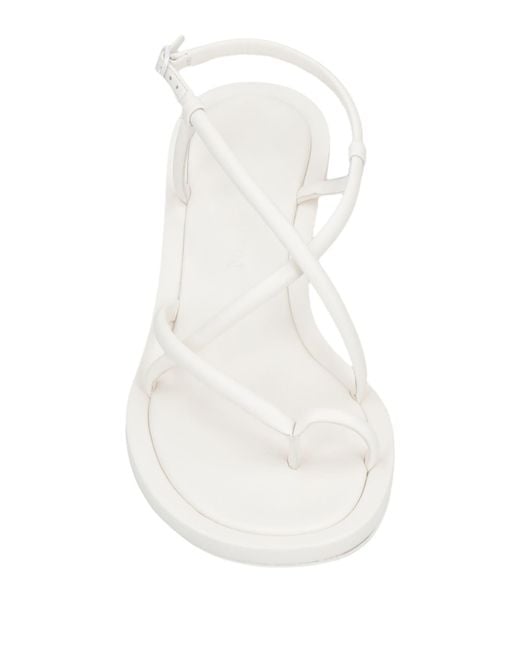 McQueen White Toe Post Sandals