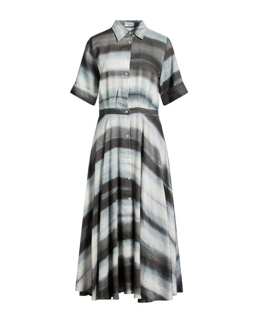 Officine Generale Gray Midi Dress