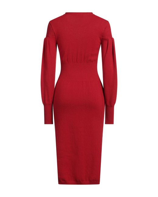 Philosophy Di Lorenzo Serafini Red Midi Dress