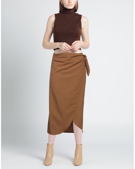 Ottod'Ame Brown Maxi Skirt