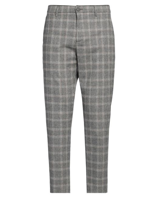 Department 5 Gray Pants Wool, Polyester, Elastane for men