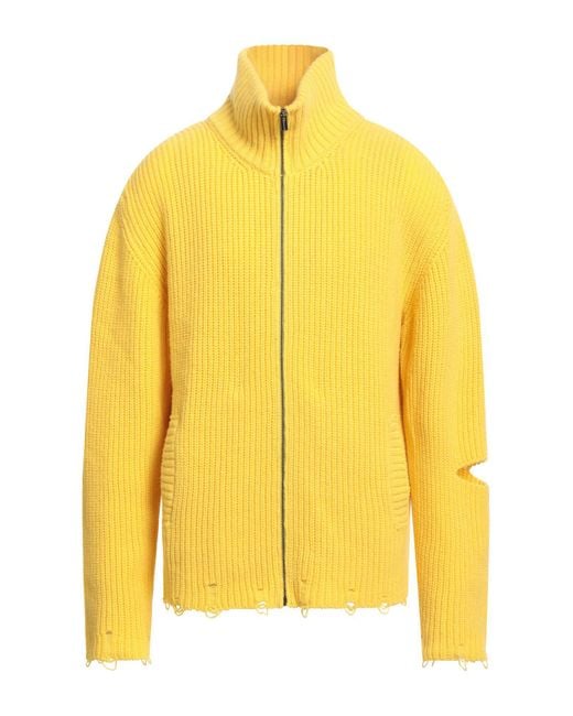 A PAPER KID Strickjacke in Yellow für Herren