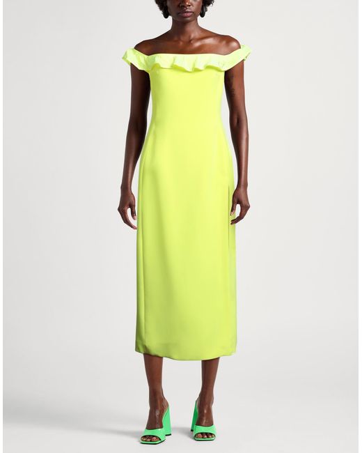 Vestito Midi di David Koma in Yellow