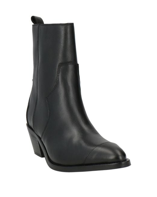 Alohas Black Ankle Boots Leather