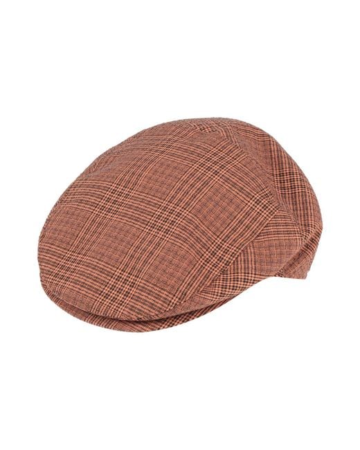 Borsalino Brown Hat Cotton, Virgin Wool