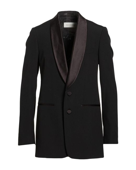 Dries Van Noten Black Blazer Wool, Silk for men
