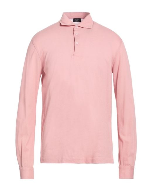 Barba Napoli Pink Antique Rose Polo Shirt Cotton for men
