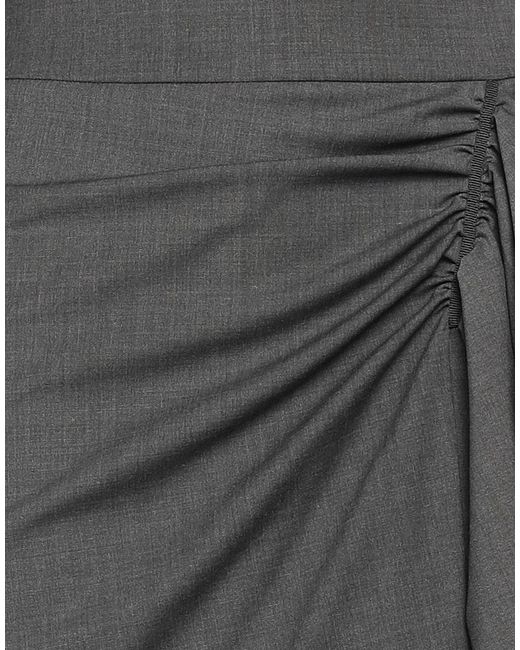 8pm Gray Mini Skirt Polyester, Wool, Elastane, Viscose