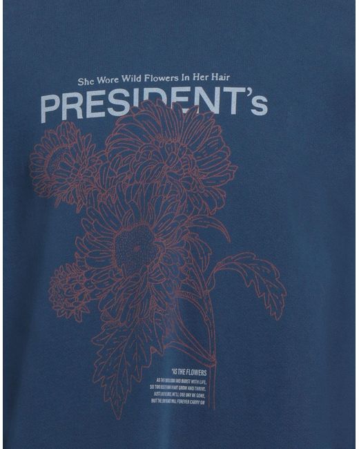 President's Blue Sweatshirt Cotton for men
