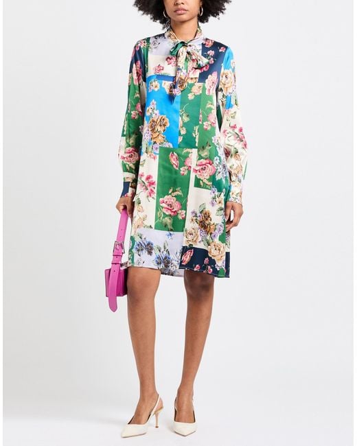 Shirtaporter Blue Mini Dress Viscose, Elastane