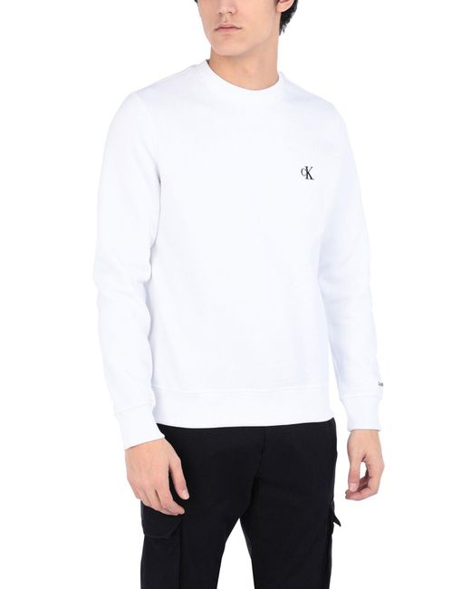 Calvin Klein White Sweatshirt for men