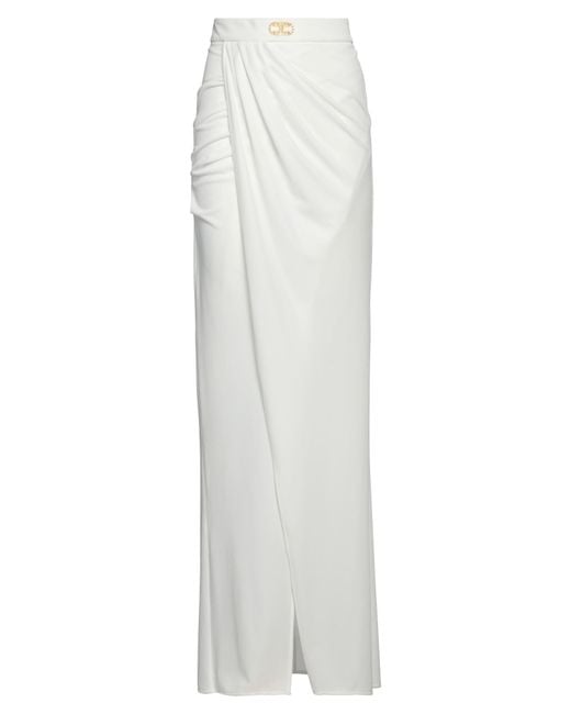Elisabetta Franchi White Maxi Skirt