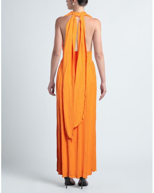 Faithfull The Brand Orange Maxi Dress