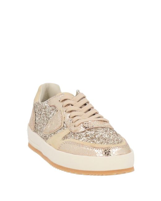Philippe Model Natural Sneakers Leather, Textile Fibers
