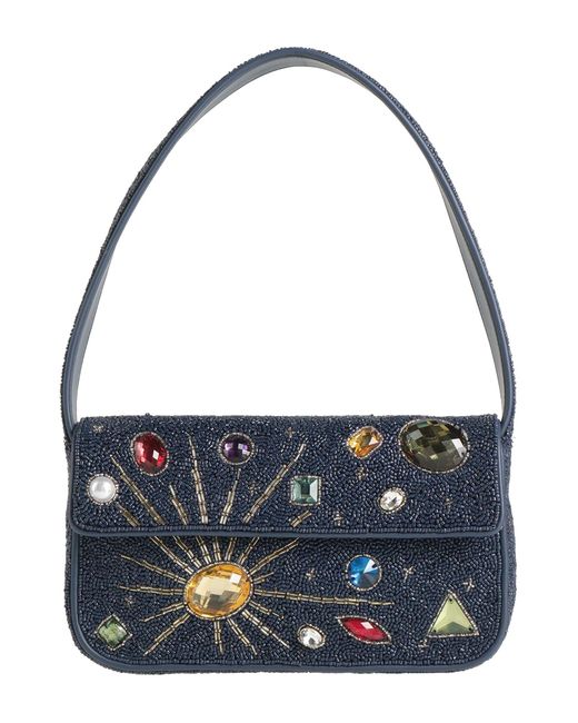 Staud Blue Handbag Textile Fibers