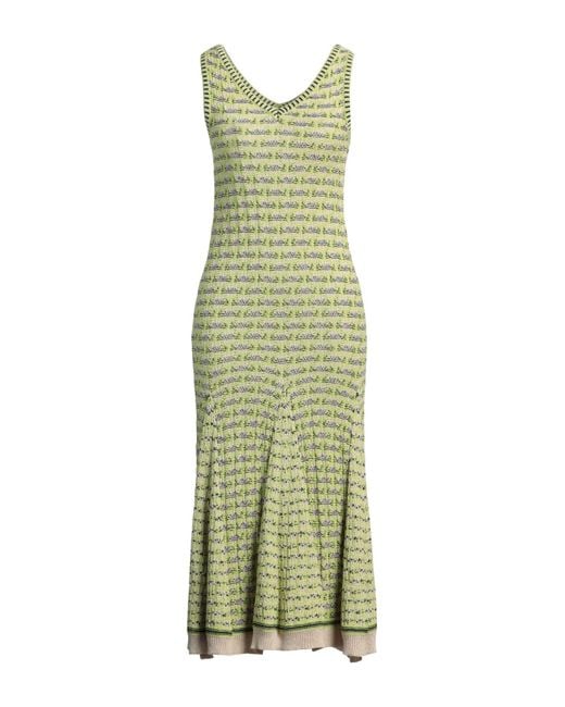 Wales Bonner Green Midi Dress Cotton