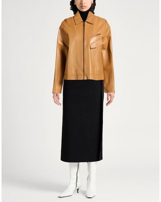 Forte_forte Brown Camel Jacket Leather