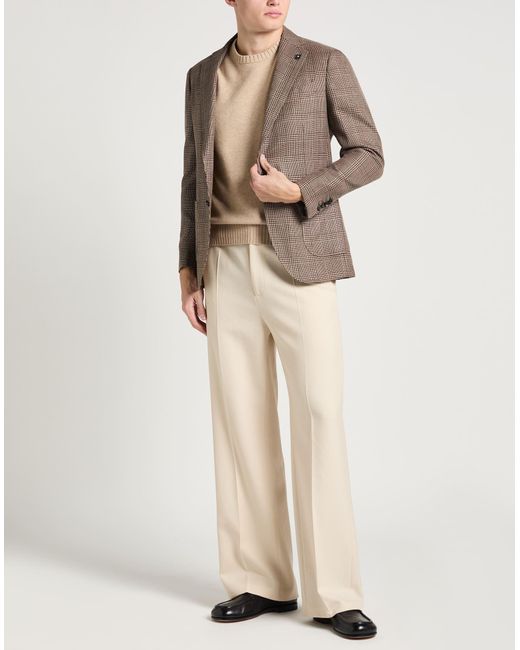 Lardini Gray Blazer Wool, Silk for men