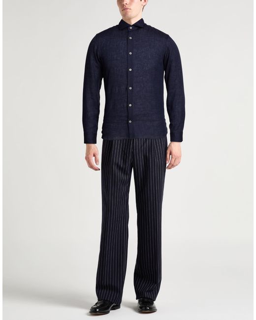 Camisa Moorer de hombre de color Blue