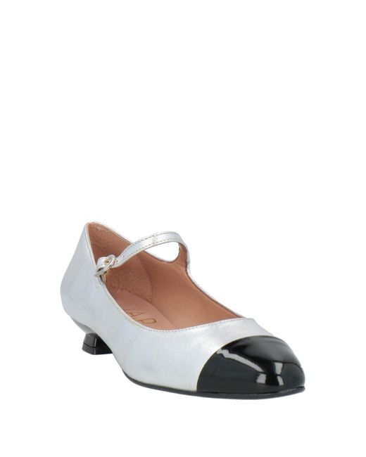 J.A.P. JOSE ANTONIO PEREIRA White Ballet Flats Leather