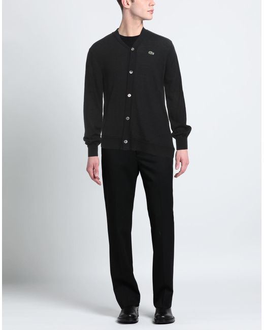 Black lacoste cardigan best sale