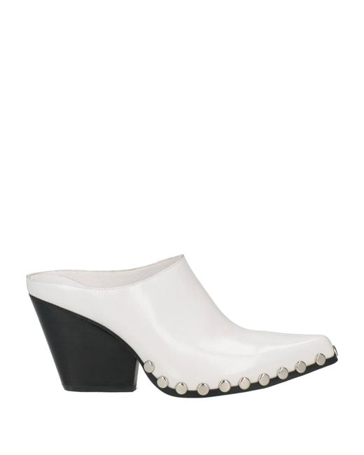 Jeffrey Campbell White Mules & Clogs