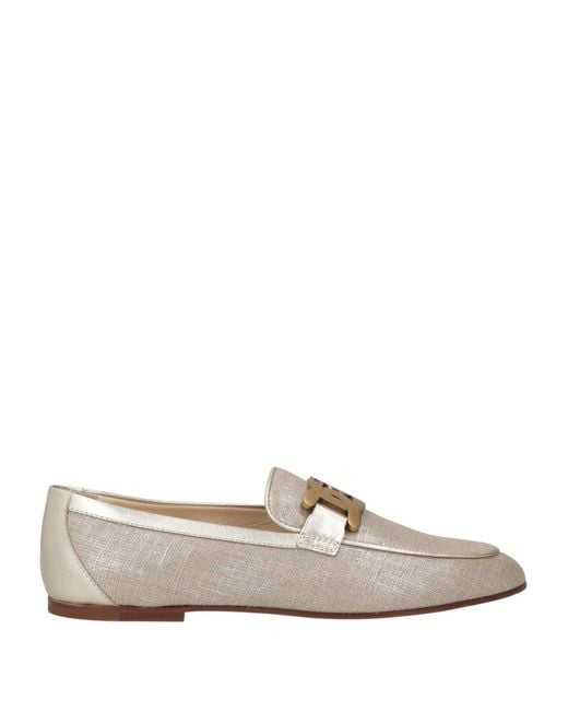 Tod's White Loafers Textile Fibers