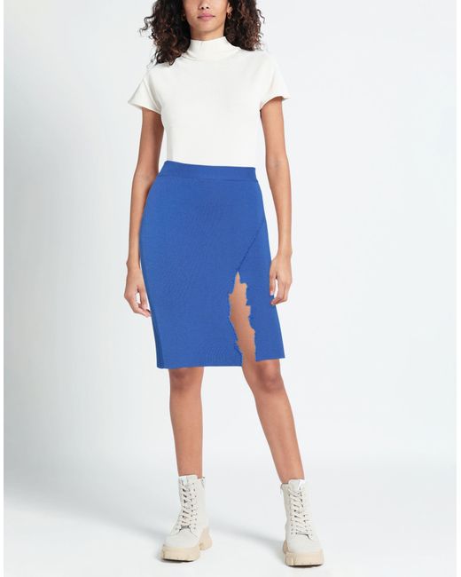 antonella rizza Blue Mini Skirt
