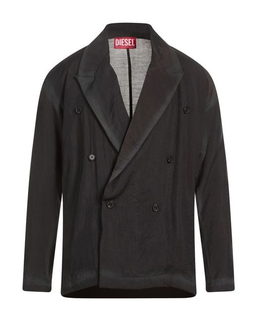 DIESEL Black Blazer Rayon, Nylon for men