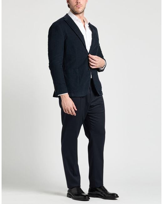 Boglioli Blue Blazer Cotton, Modal, Elastane for men