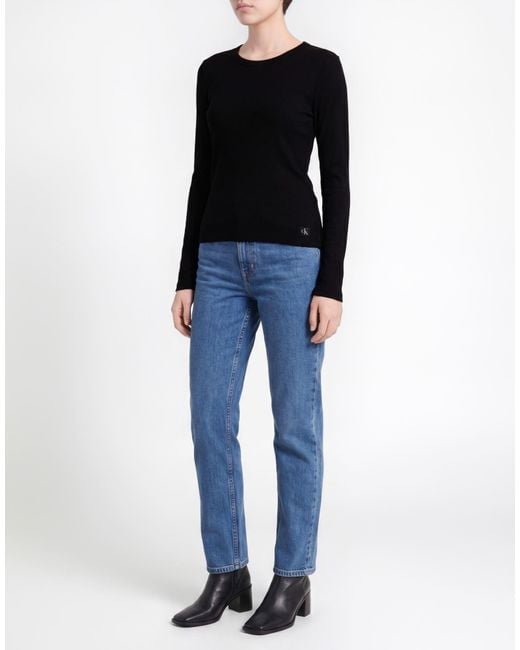 Calvin Klein Black Sweater Cotton, Elastane