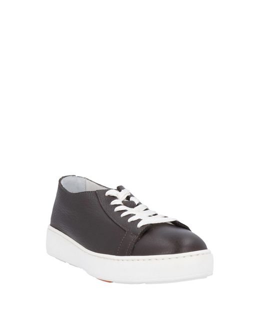 Santoni Gray Sneakers Leather