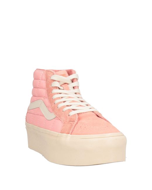 Vans Pink Sneakers Leather, Textile Fibers