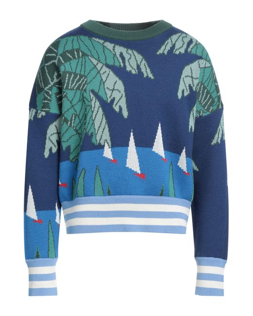 Palm Angels Blue Sweater for men