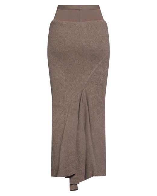 Rick Owens Brown Maxi Skirt